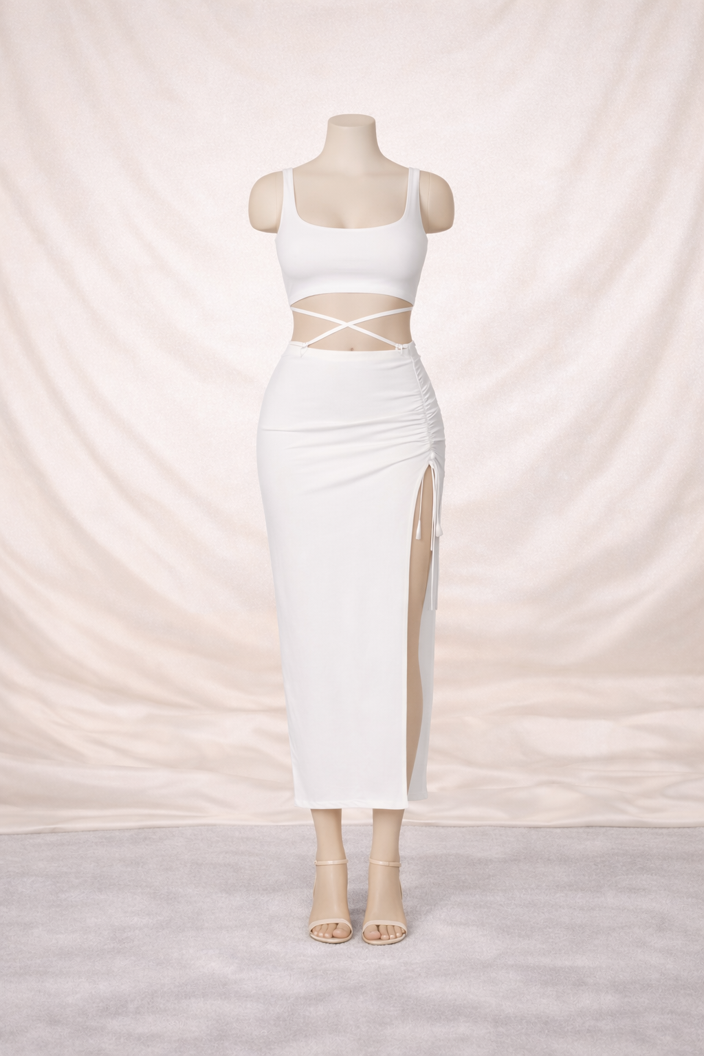 Sultry Symmetry Two Piece Skirt Set