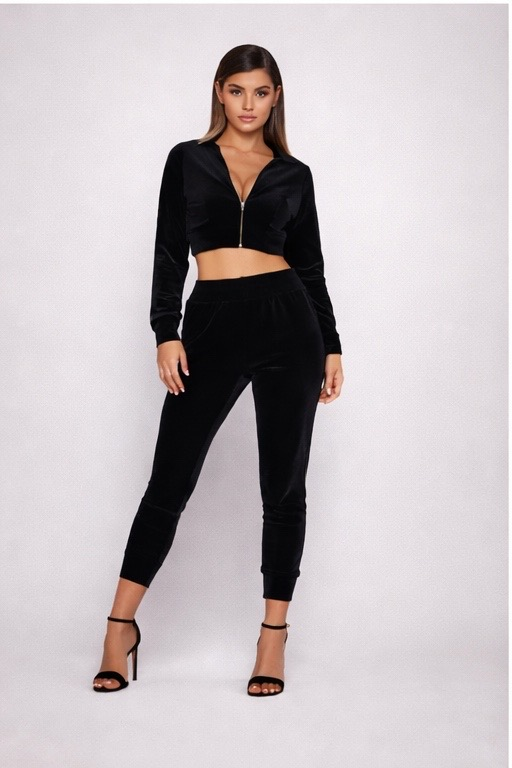 Fall For Me Two Piece Velour Jogger Set