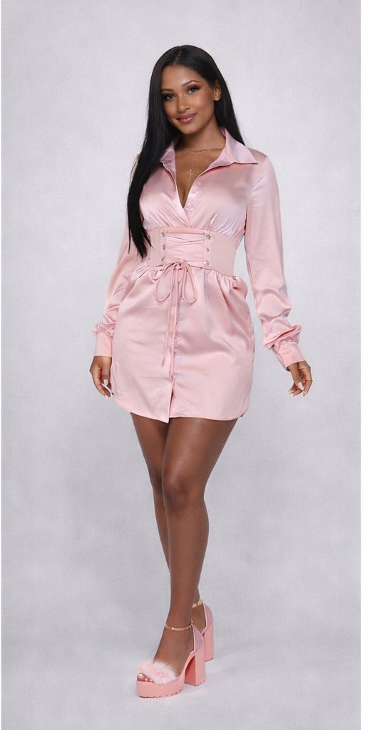 Vanity Blush Dress with Corset